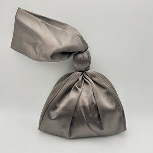 Alberta Ferretti Small Bucket Satin Evening Bag